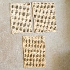 Boho Straw Placemats Hanging Panel Wall Dec
